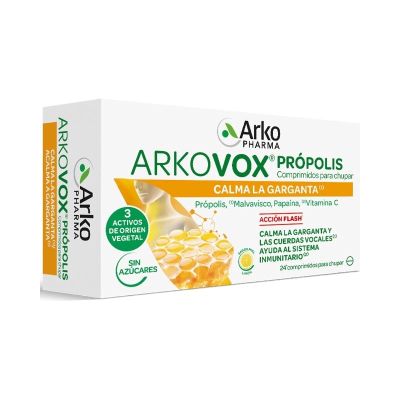 Arkovox Própolis Y Vitamina C Sabor Miel-Limon 24 Comprimidos