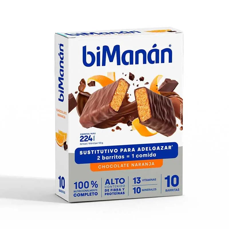 Barritas Saciantes Con Chocolate Negro Y Naranja