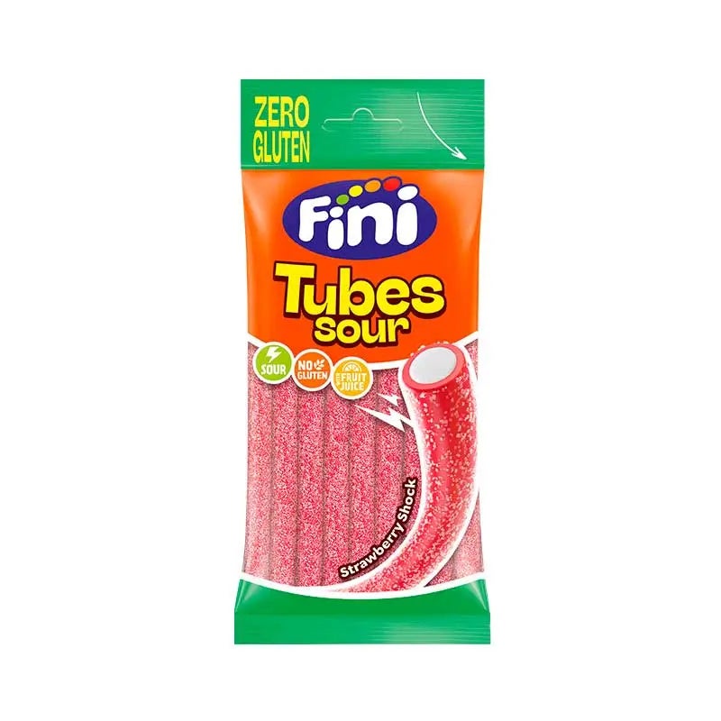Regalices Tubes Sour Fresa Zero Gluten 75 Gr