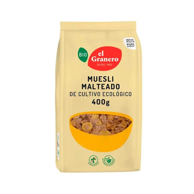 Muesli Malteado Bio Vegano Y Sin Azucar 400 Gr