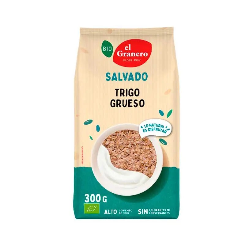 Salvado De Trigo Grueso Bio Vegano Y Sin Azucar