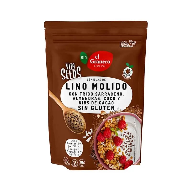 Semillas Bio Vitaseeds De Lino Molido Con Cacao Y Almendras