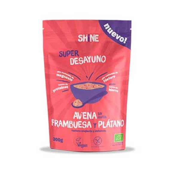 Super Desayuno Avena Frambuesa Y Plátano