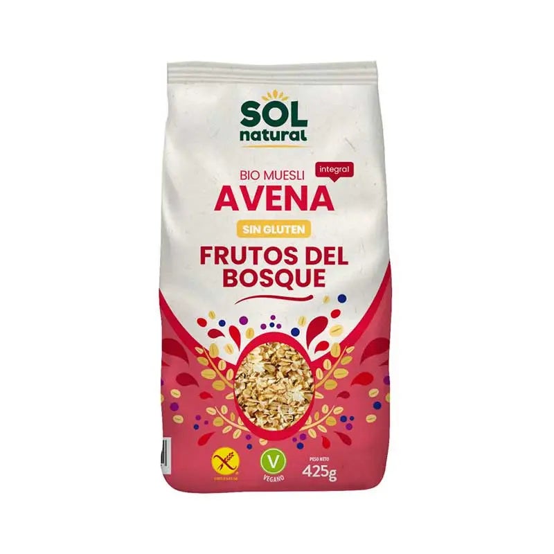 Muesli Frutos Del Bosque De Avena Sin Gluten Ecológico 425 Gr