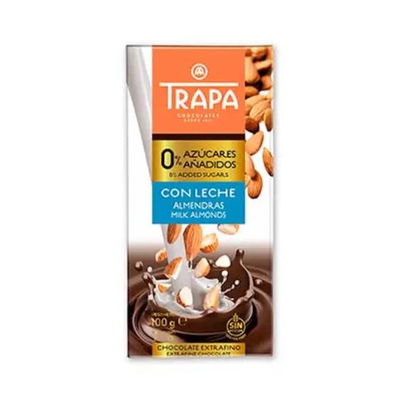 Chocolate Leche Almendras Sin Azúcar
