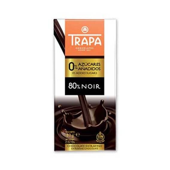 Chocolate Negro 80% Sin Azucar 80 Gr