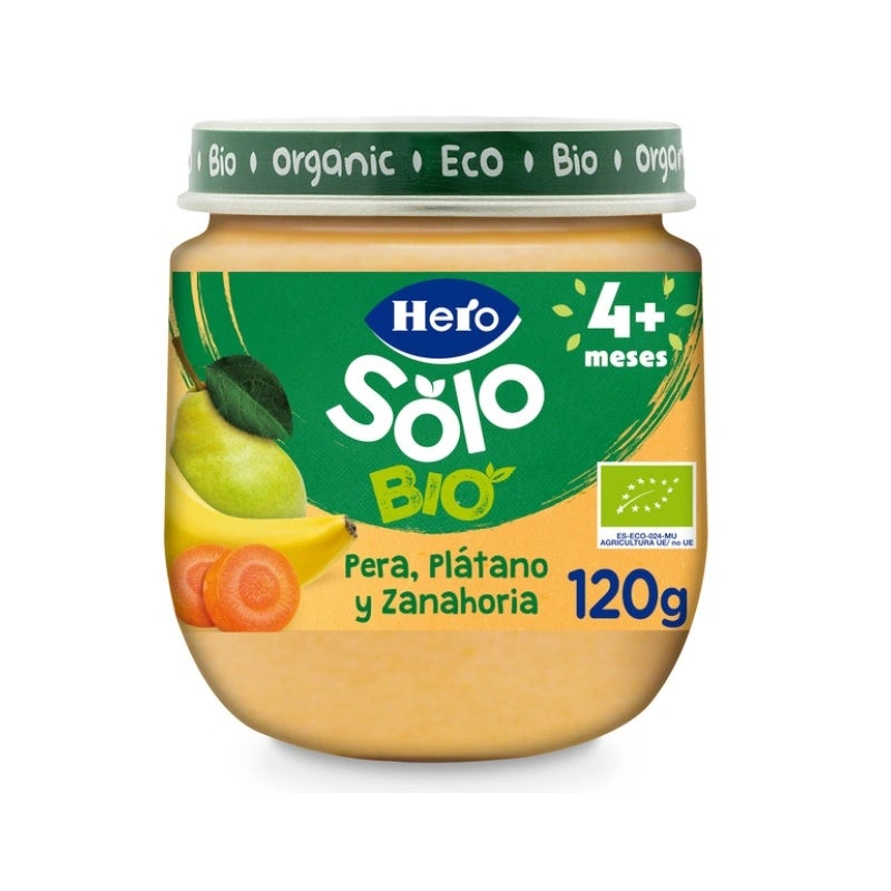 Pera Plátano Zanahoria Eco Solo Fruta 120G