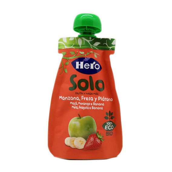 Nanos Pouche Solo Eco Manzana. Plátano Y Fresa