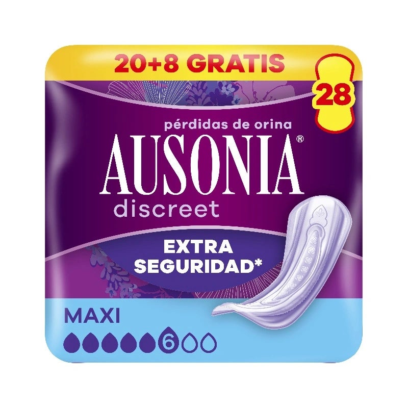 Discreet Compresas Extra Seguridad Maxi 28Uds