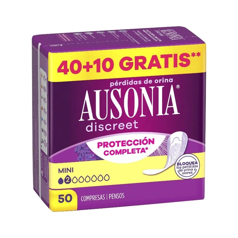 Discreet Compresas Proteción Completa Mini 50Uds