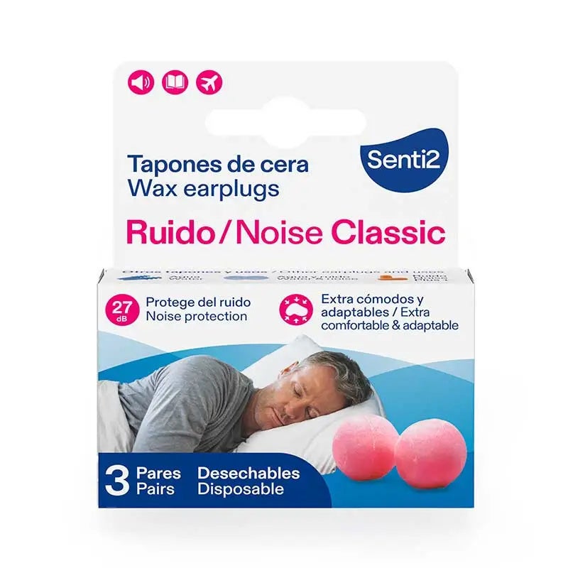 Tapones Oidos Cera 3 Pares