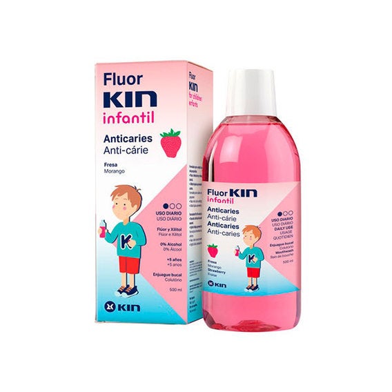 Fluor Kin Enjuague Bucal Infantil Sabor Fresa