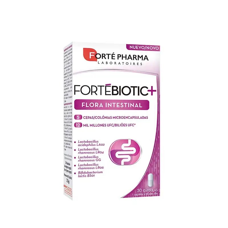 Fortebiotic + Flora Intestinal 30 Capsulas