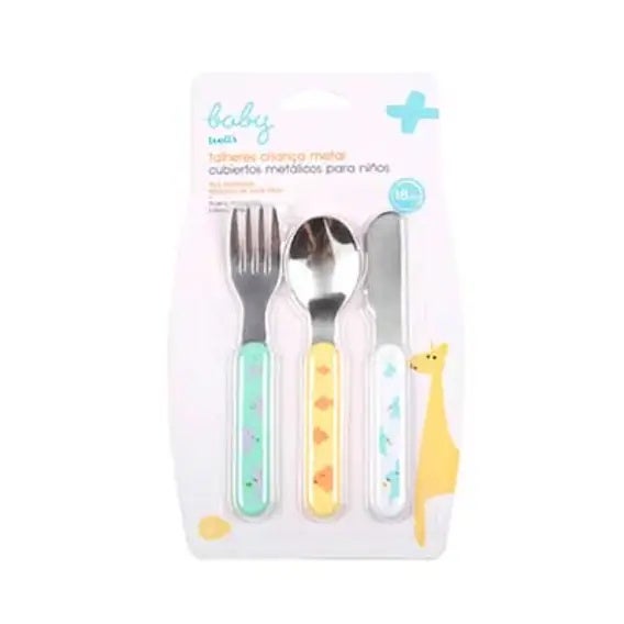 Set De Cubiertos Metálicos Baby 3 Ud