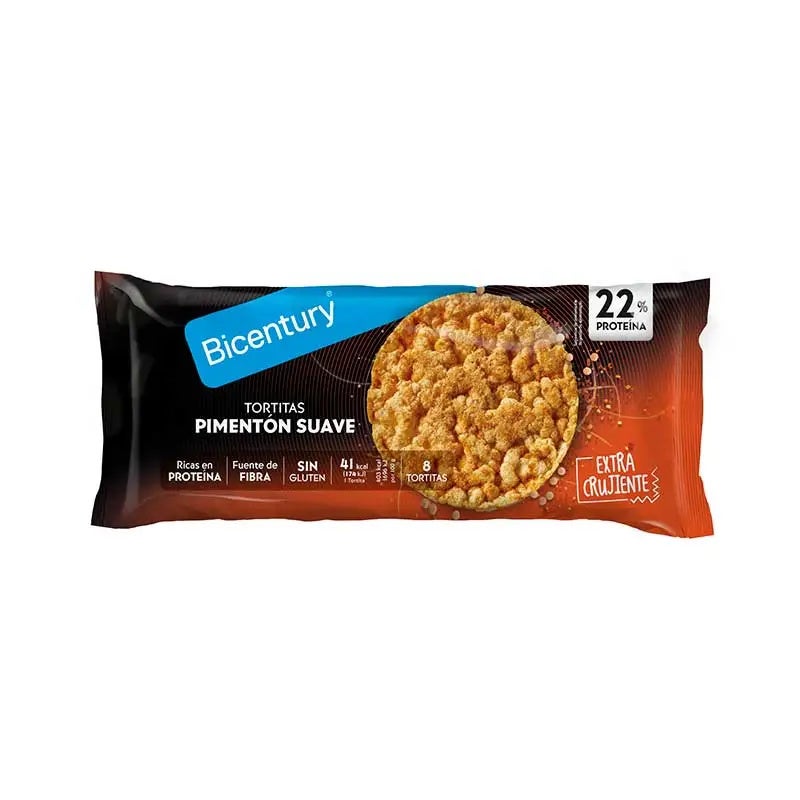 Bicentury Tortita Proteina Pimenton Suave 82 Gr