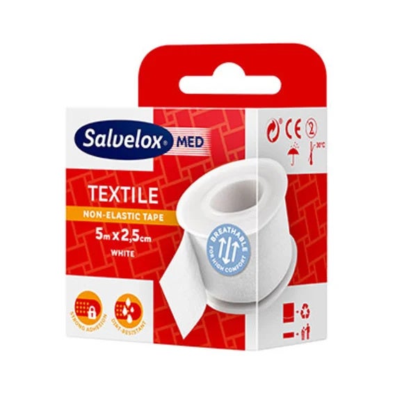 Med Esparadrapo Textil Blanco 5Mx2.5Cm