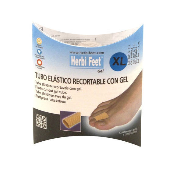 Herbi Feet Tubo Elástico Recortable Con Gel Talla Xl