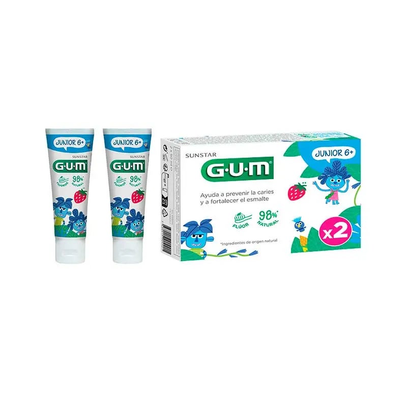Junior Gel Dentífrico Fresa +6 Años 2 X