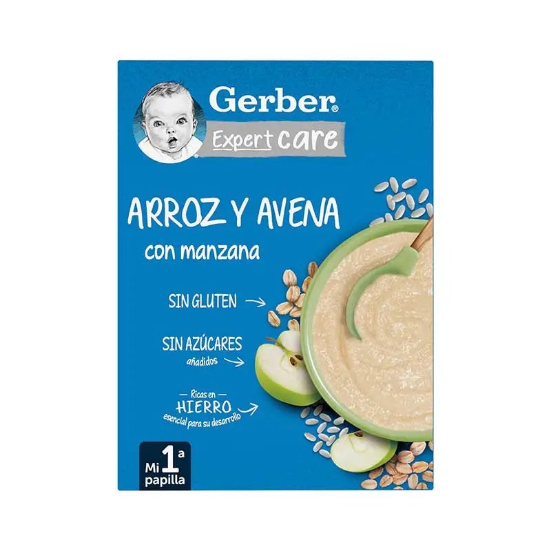 Papilla Arroz Avena Manzana