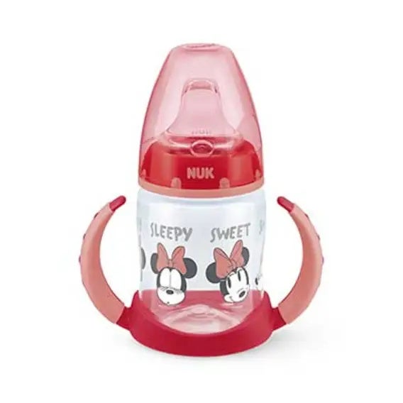 Biberón Entrena Mickey Rojo Silicona