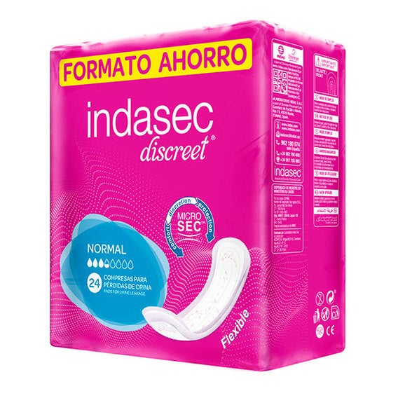 Indasec Discreet Normal 24 Unds