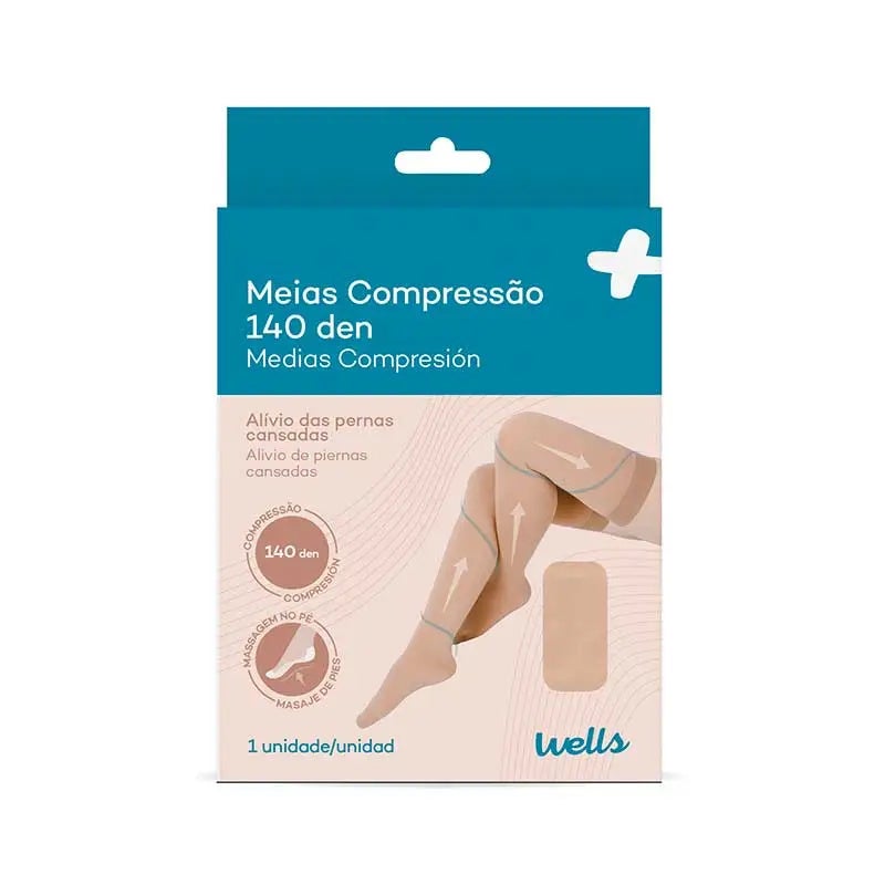 Medias Compresion Ag 140 Den M Beige