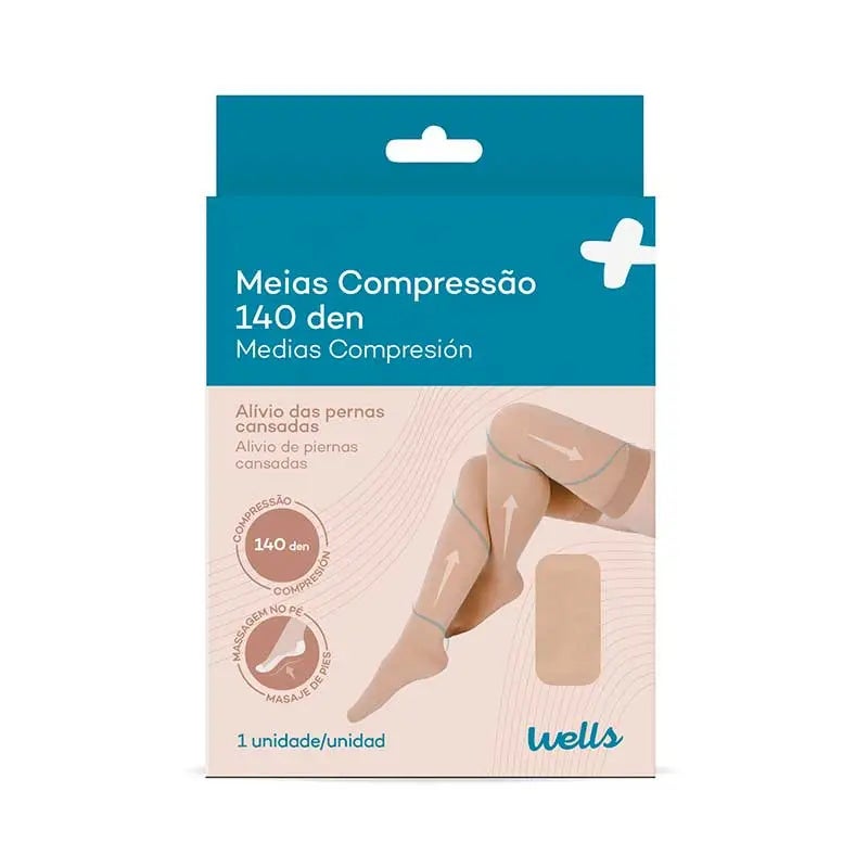Medias Compresion Ag 140 Den M/L Beige