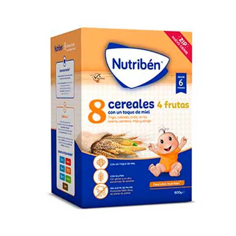 8 Cereales Y Miel Con 4 Frutas Papilla Infantil