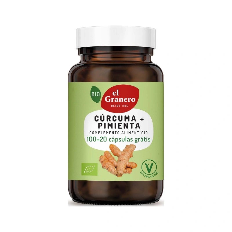 Bio Curcuma + Pimienta 100 + 20 Capsulas