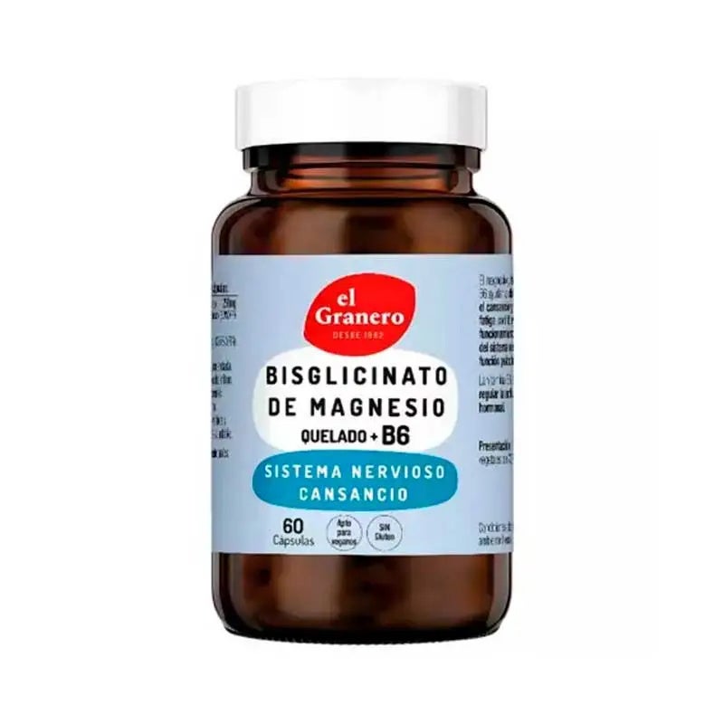 Bisglicinato De Magnesio Con B6 60 Capsulas