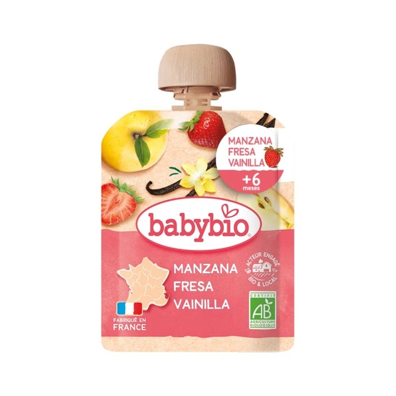 Pouch Manzana Fresa Vainilla Bio