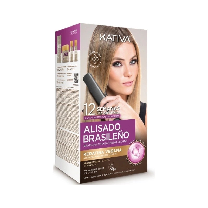 Kit Alisado Brasileño Para Cabellos Rubios