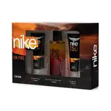 NIKE Set on fire man edt 150 ml vaporizador + after shave 75 ml + gel de baño 75 ml 