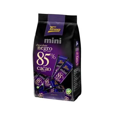 TIRMA Mini tabletas chocolate 85% cacao 18 unidades x 10 gr 