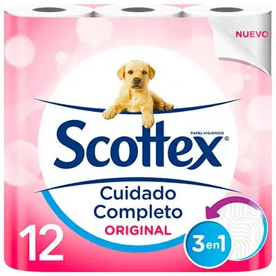 Scottex Sensitive Papel Higiénico Seco 6 rollos