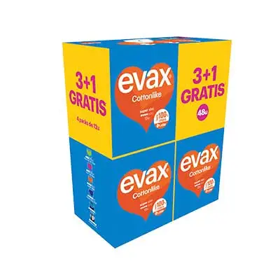 EVAX Compresas cottonlike alas super 48 un 