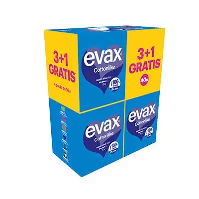 EVAX Compresas cottonlike alas super plus 40 un 