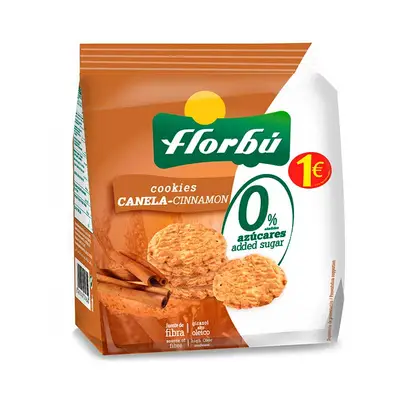 FLORBU Galleta cookies canela s/azucar 130 gr 
