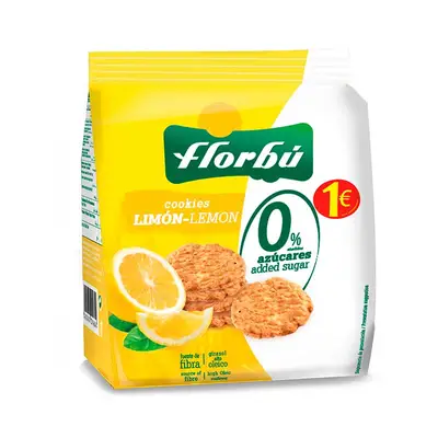 FLORBU Galleta cookies limon s/azucar 130 gr 