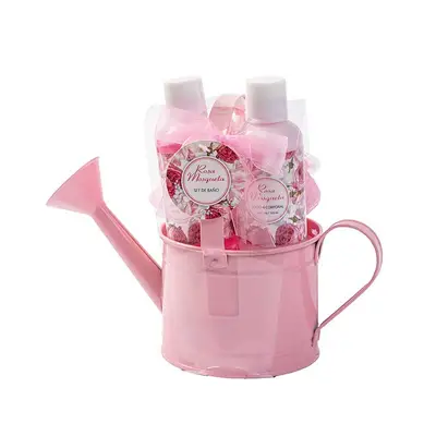 PERFUMANIA Set de baño de rosa mosqueta con gel 125 ml + loción 125 ml + esponja 20 gr 