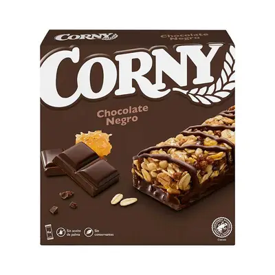 CORNY Barritas chocolate negro 6 unidades x 25 gr 