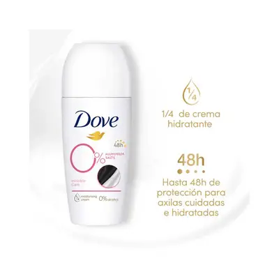 DOVE Desodorante 0% roll-on invisible 50 ml 