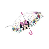 Paraguas auto transparente niña minnie 