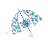 Paraguas auto transparente niña lilo & stitch 