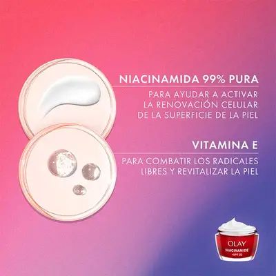 OLAY Estuche caja premium con crema niacinamida de día spf30 <br> 50 ml + crema retinol de noche <br> 50 ml + roller facial 