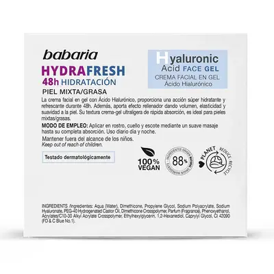 BABARIA Gel facial hyaluronic 50 ml 