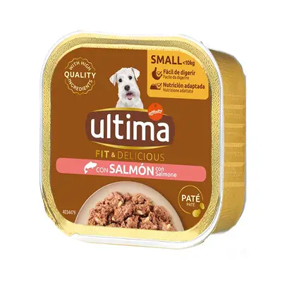 ULTIMA Mini tarrina para perros fit&delicious salmón 150 gr 