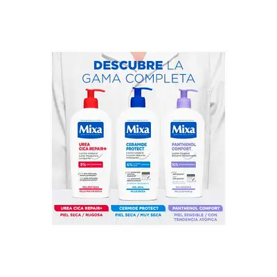 MIXA Crema corporal con urea para piel seca con dosificador 250 ml 