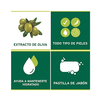PALMOLIVE Jabón naturals moisture care olive con extractos de oliva 3x90g 