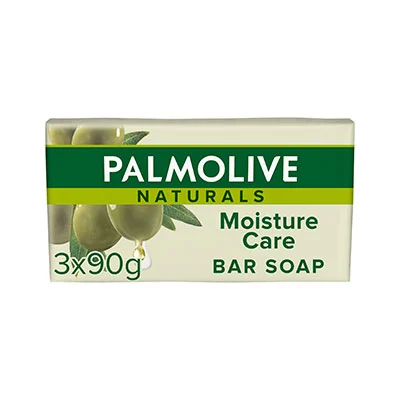 PALMOLIVE Jabón naturals moisture care olive con extractos de oliva 3x90g 